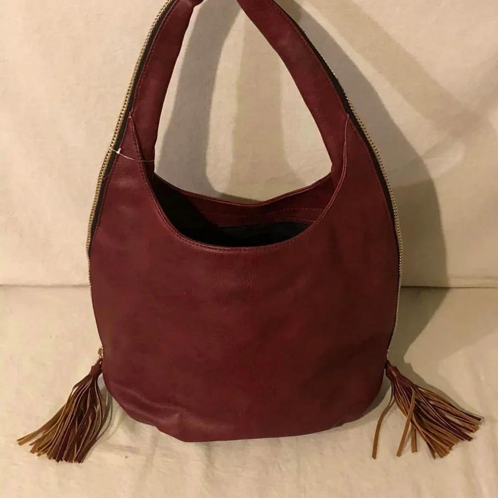 NWT Massini Maroon Hobo/Handbag